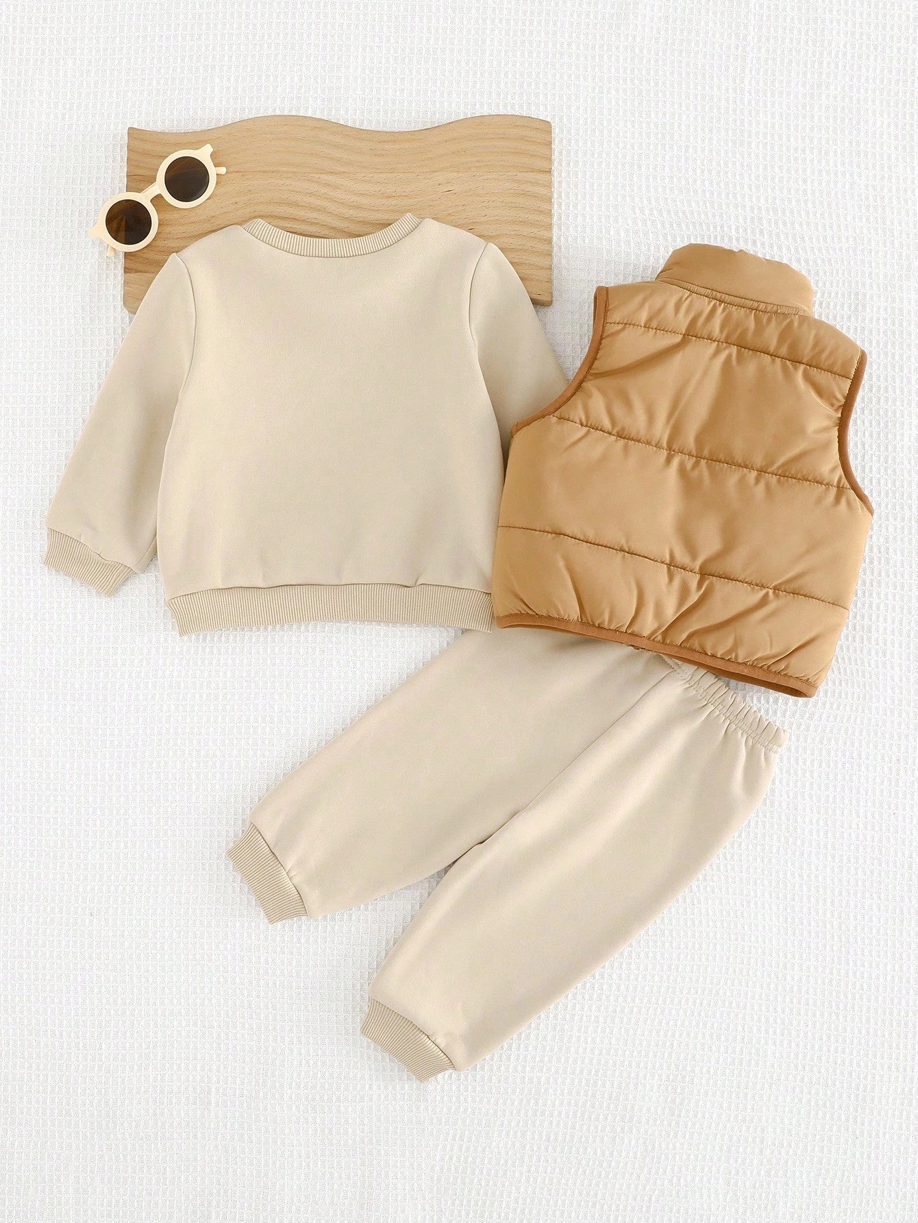Baby Boys Outerwear Set With Round Neck And Regular Sleeves