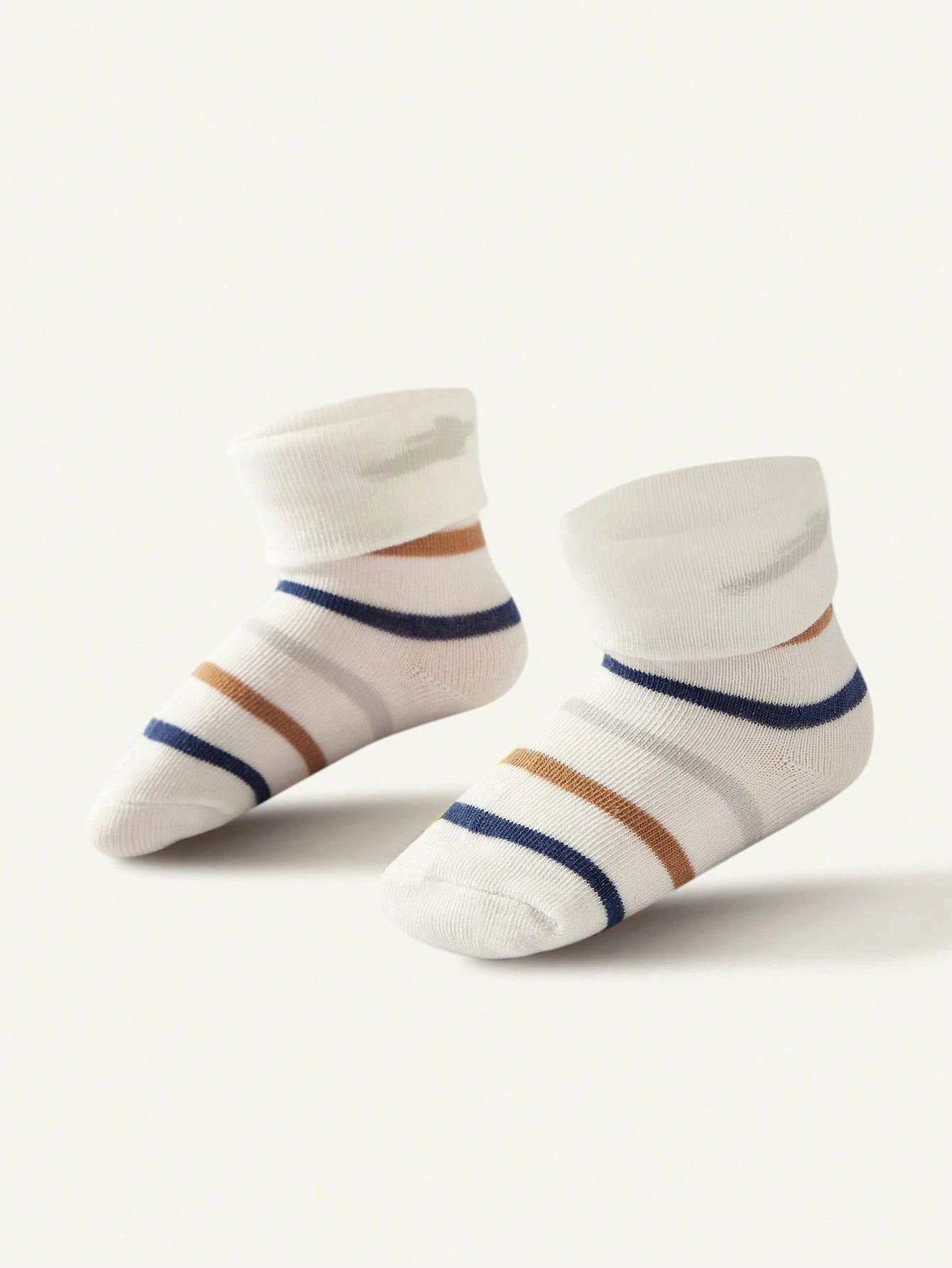 Cozy Pixies 6pairs/pack Cute Dinosaur Pattern Baby Socks With Folded Cuff