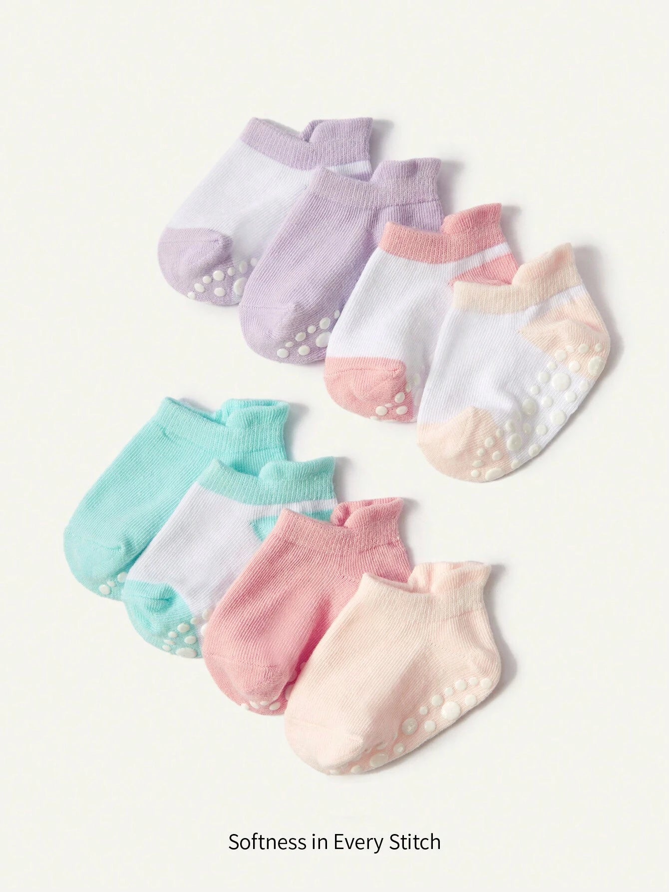 8pairs Baby Candy Color Infant Socks Multicolor