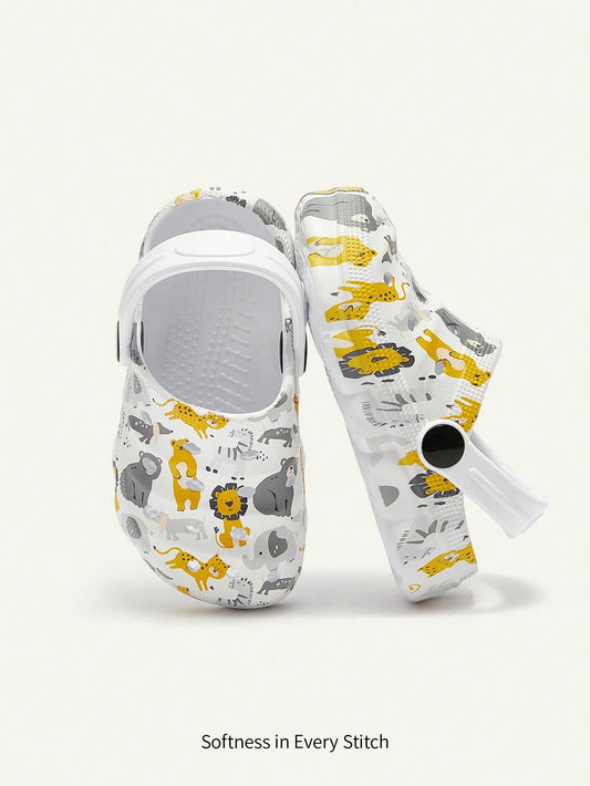 Lion Bear Elephant Animal Cartoon Pattern Slippers