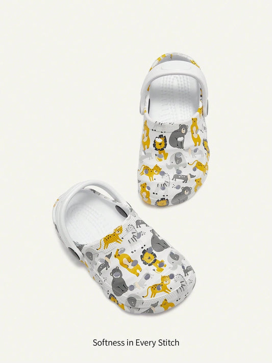 Lion Bear Elephant Animal Cartoon Pattern Slippers