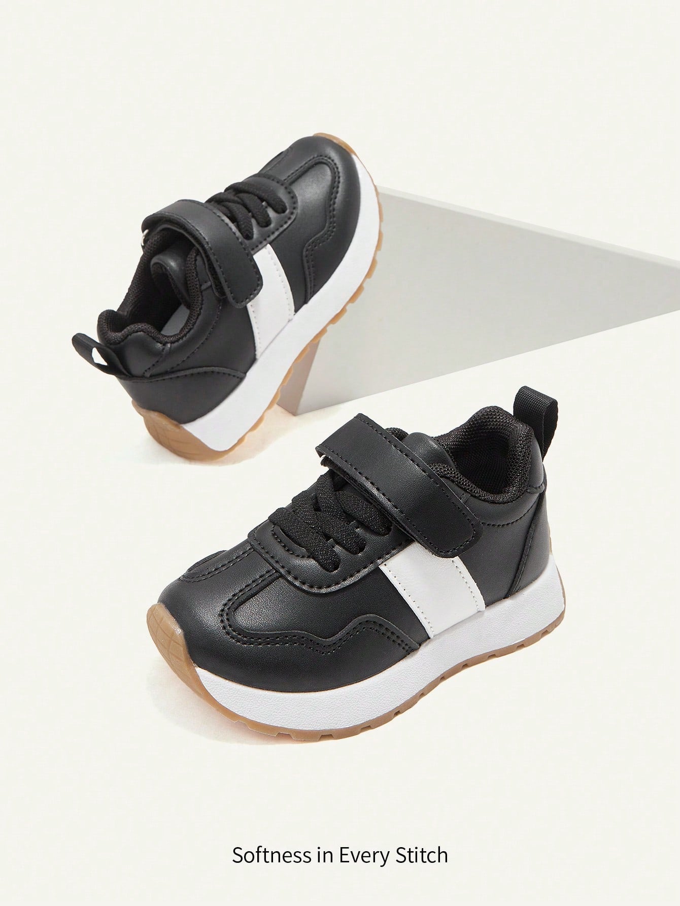 Contrasting Colors Boys Pastoral Soft Bottom Flat Bottom Baby Sports Shoes