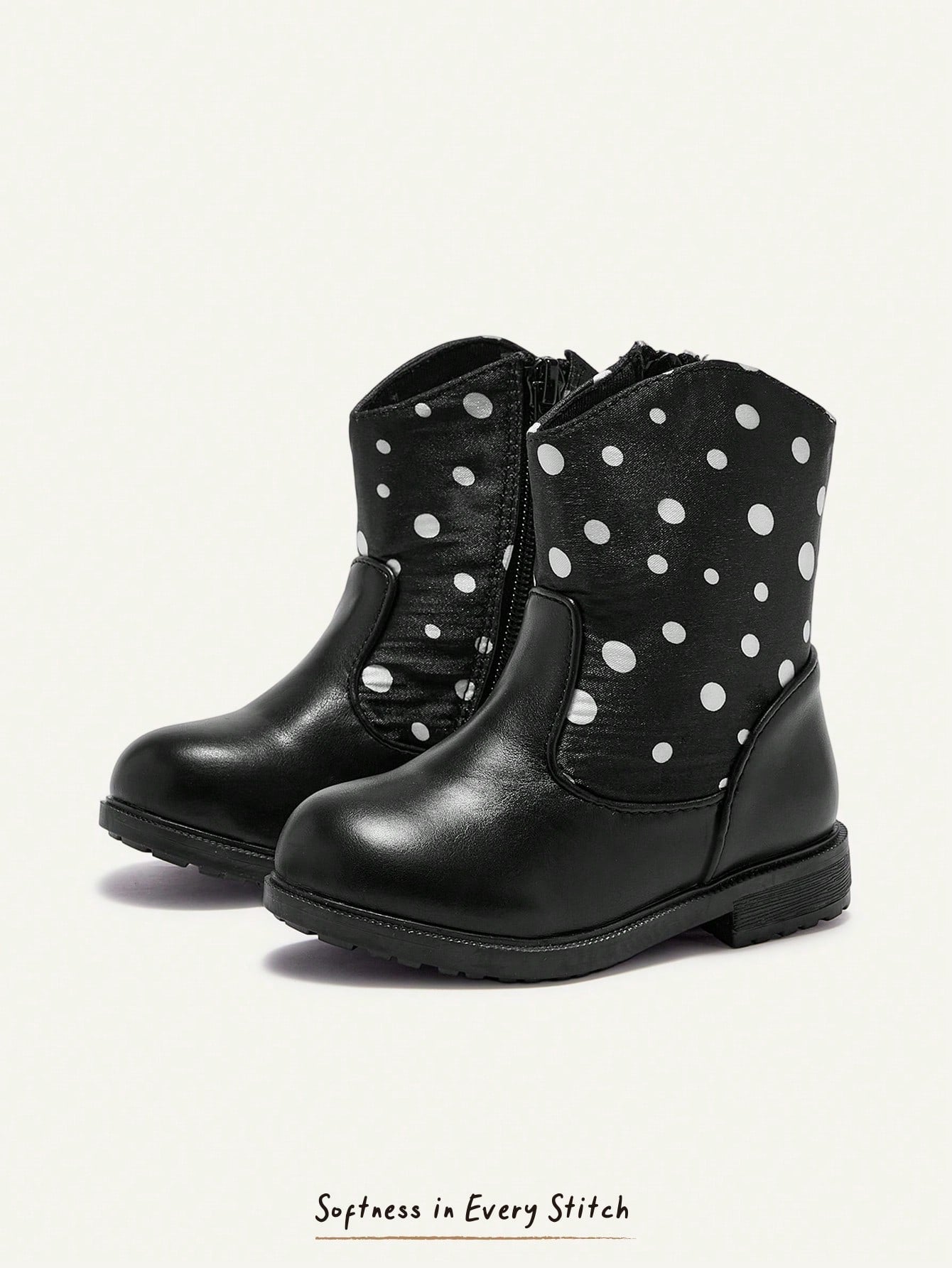 Polka Dot Fun Retro Baby Ankle Boots Western Cowboy Boots