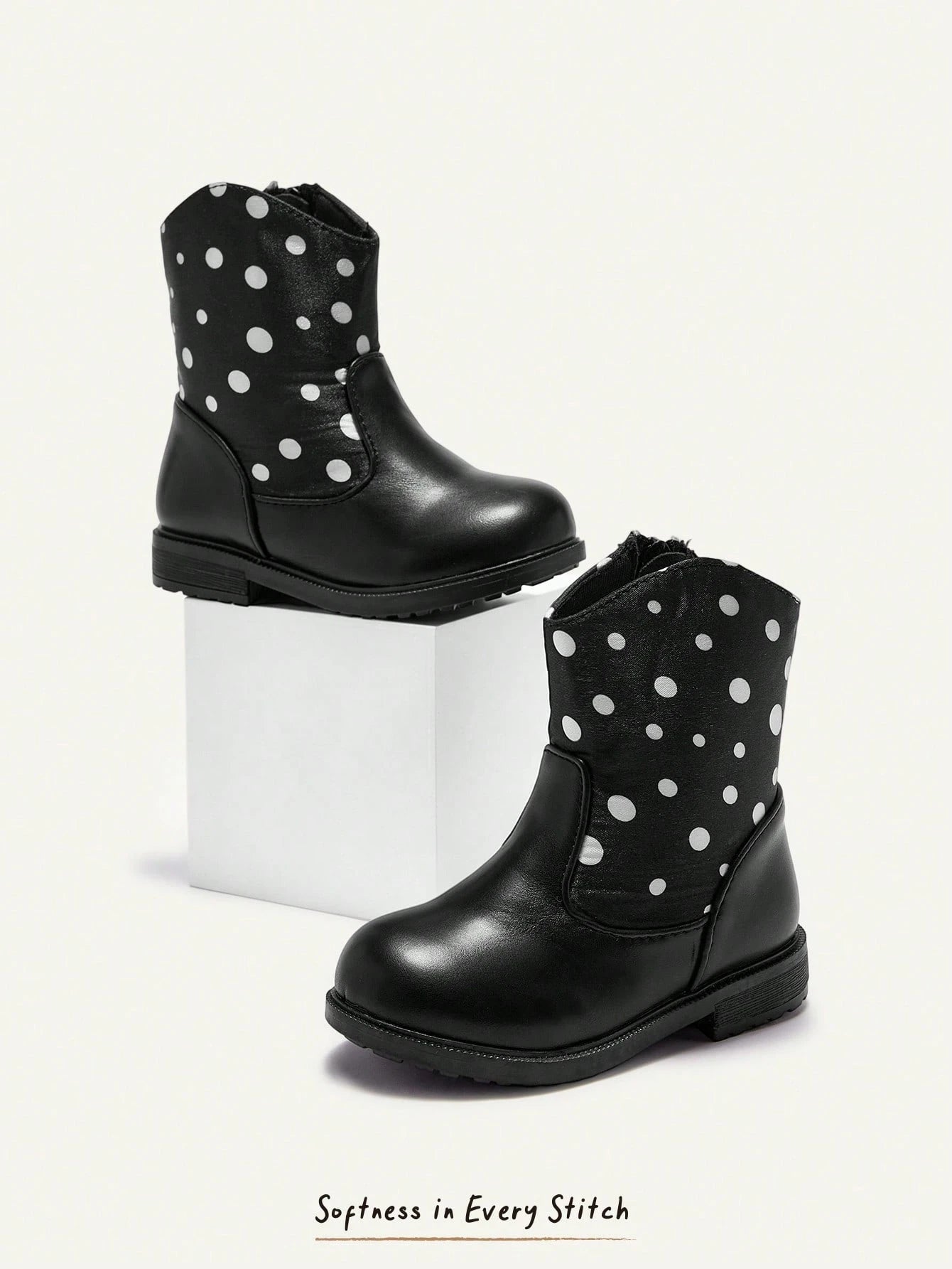Polka Dot Fun Retro Baby Ankle Boots Western Cowboy Boots