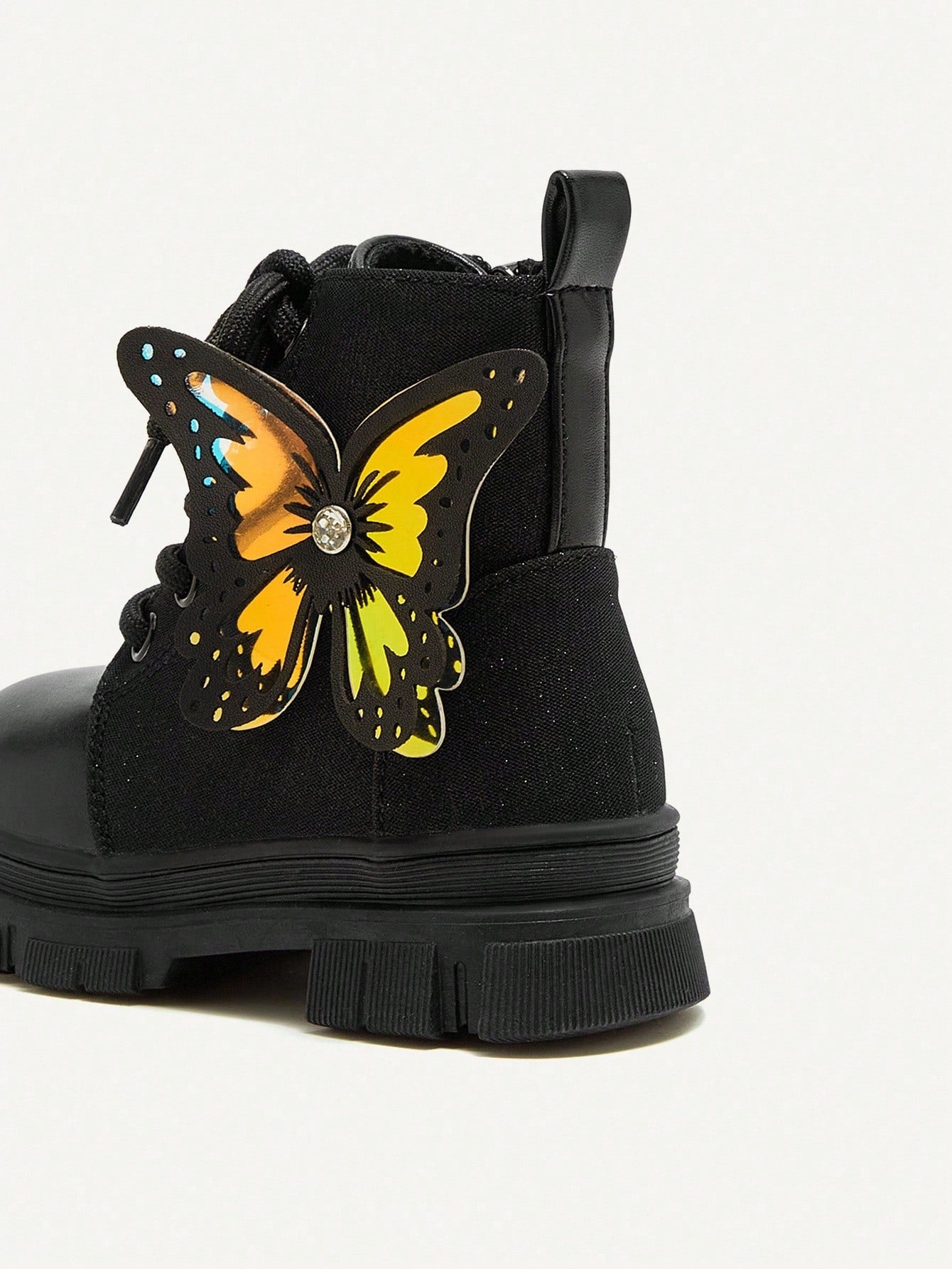 Fashion Versatile Colorful Butterfly Lace-Up Anti-Slip Comfortable Baby Ankle Boots