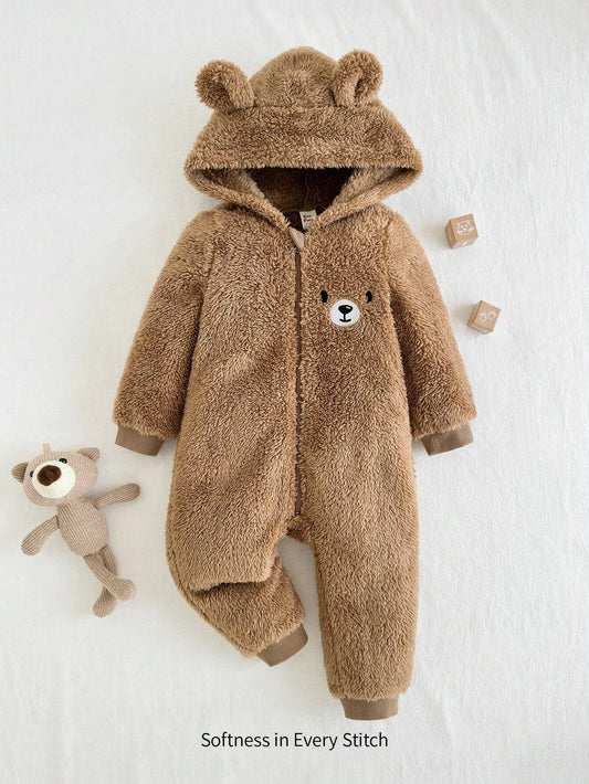 Cozy Pixies Baby Boy Cartoon Rabbit Ear Hoodie & Thick Fleece