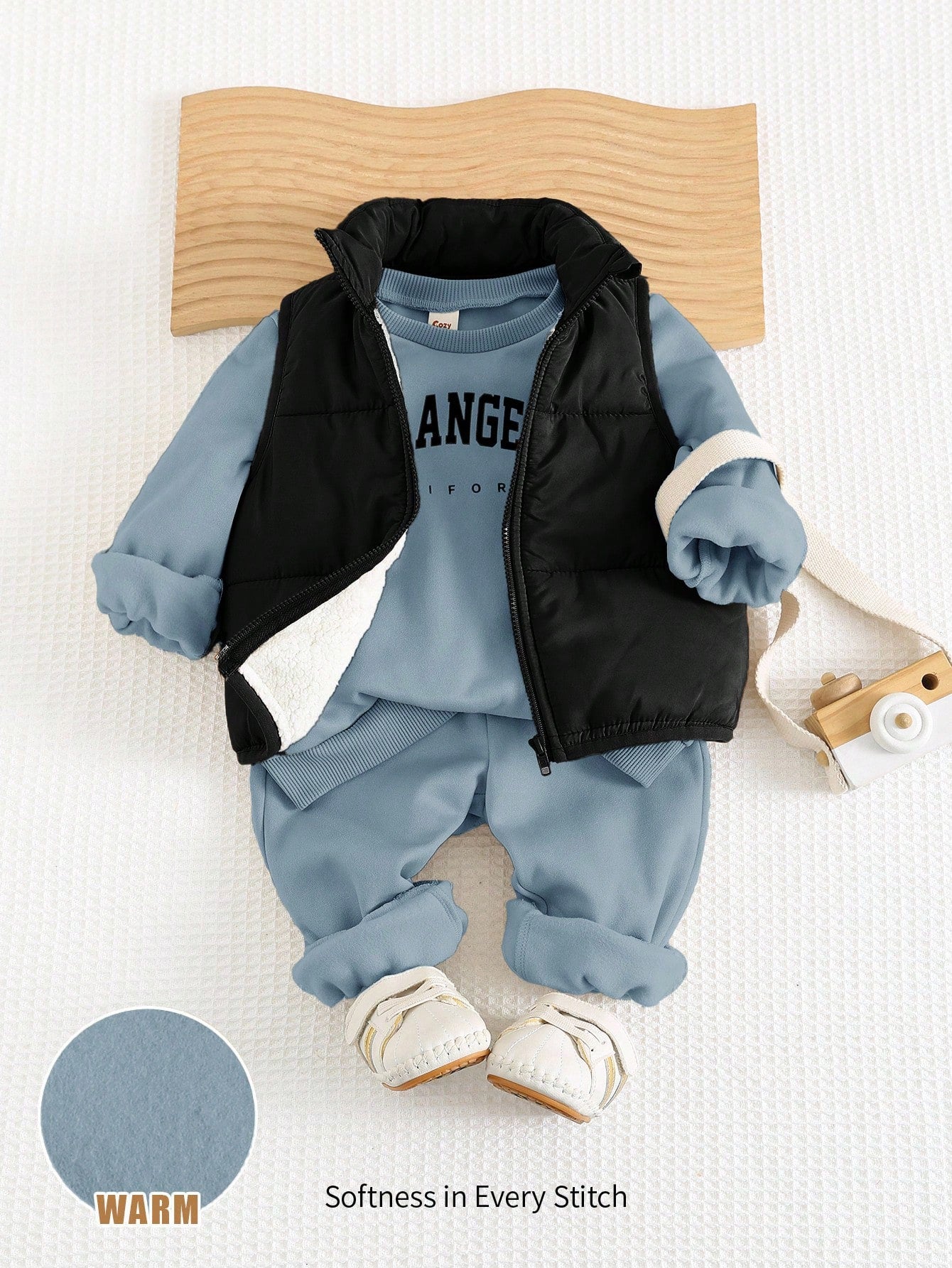 Baby Boys Outerwear Set With Round Neck And Regular Sleeves Multicolor