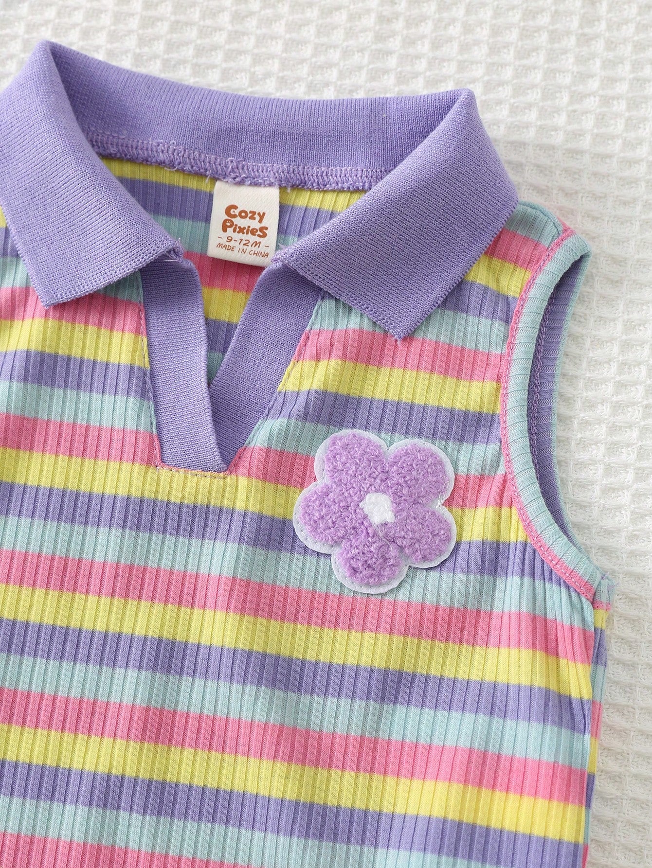 Baby Girl Heart-Shaped Floral Print Collar Shirt