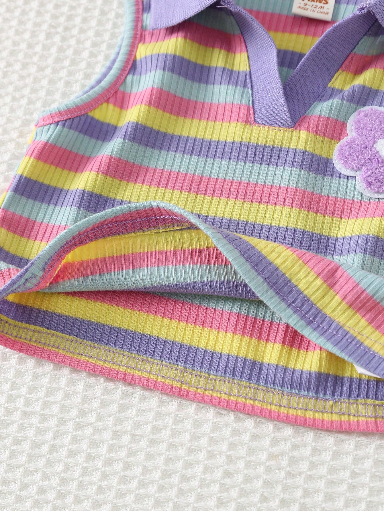 Baby Girl Heart-Shaped Floral Print Collar Shirt