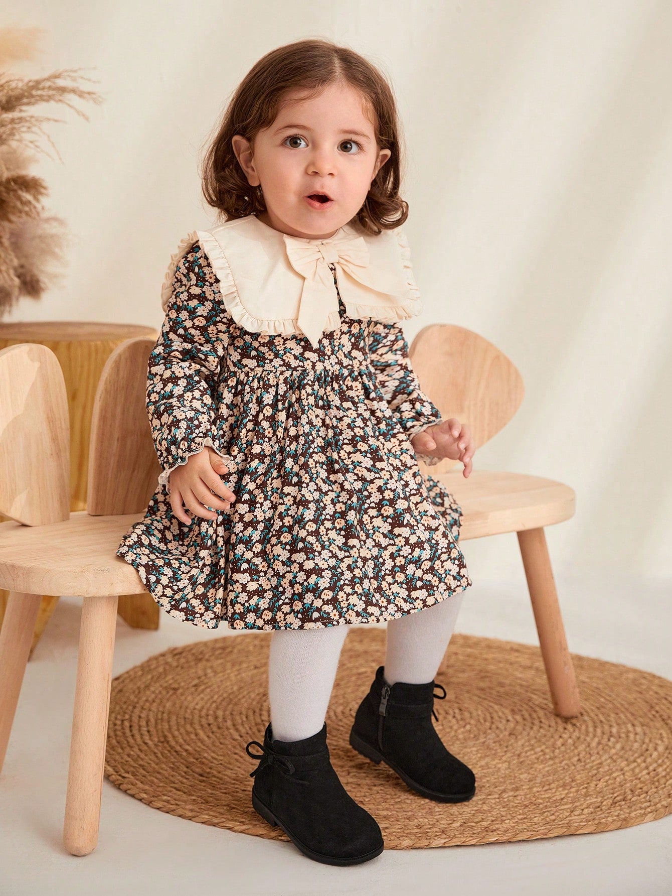 Baby Girls Bow Decor Breathable Fashion Classic Boots For Outdoor