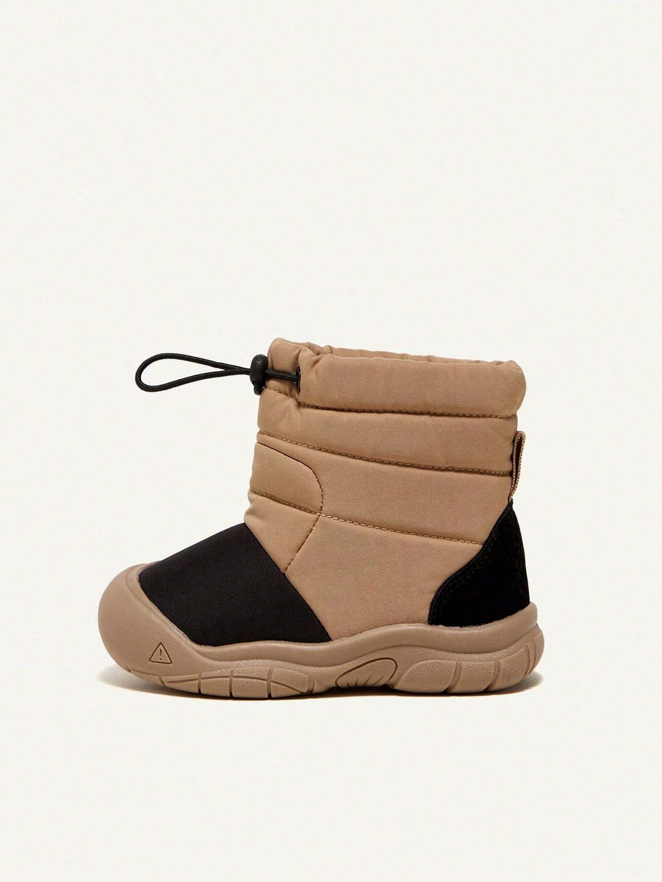 Boys' Khaki Fashionable Design Comfortable And Warm Snow Boots