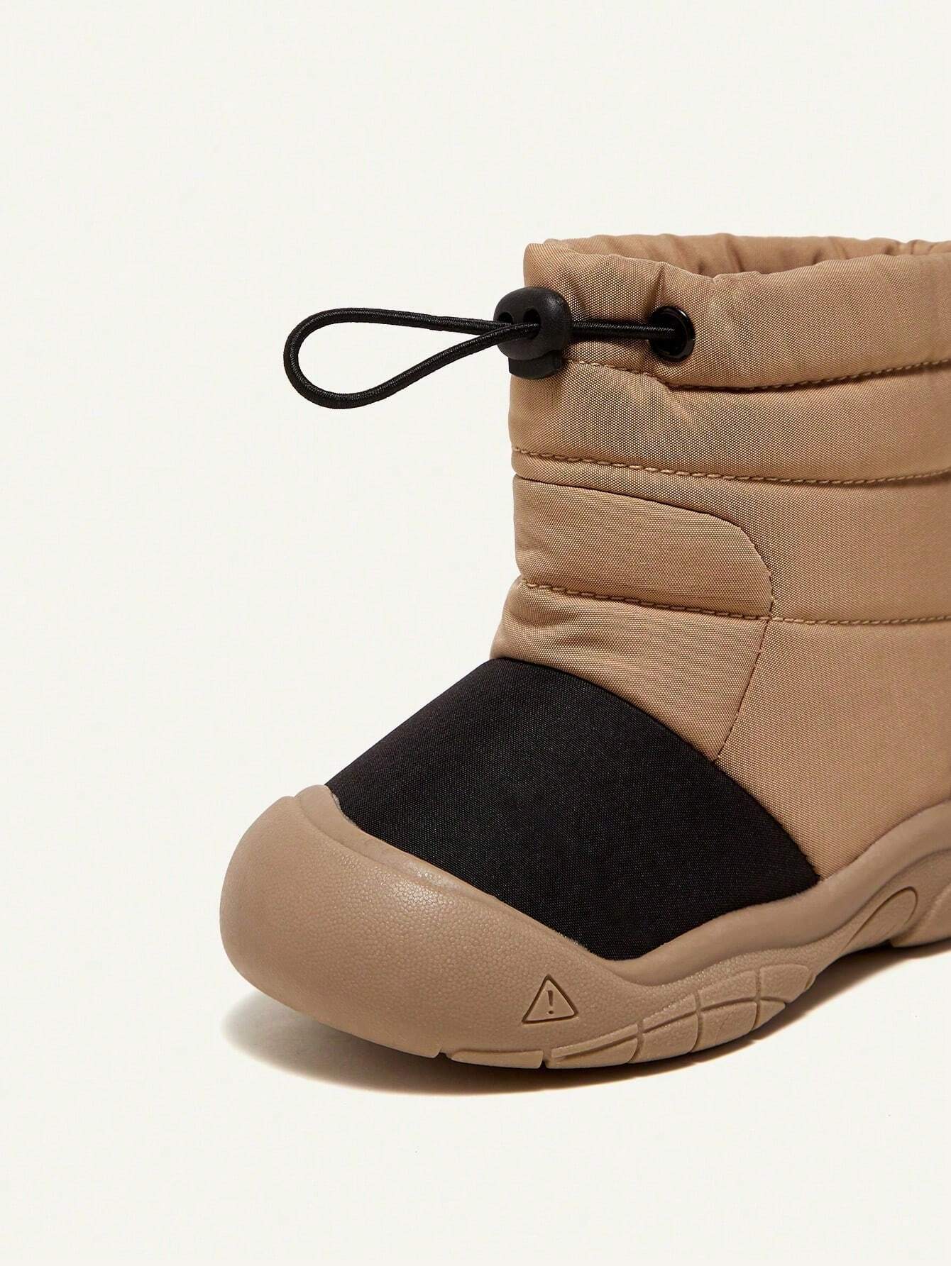 Boys' Khaki Fashionable Design Comfortable And Warm Snow Boots