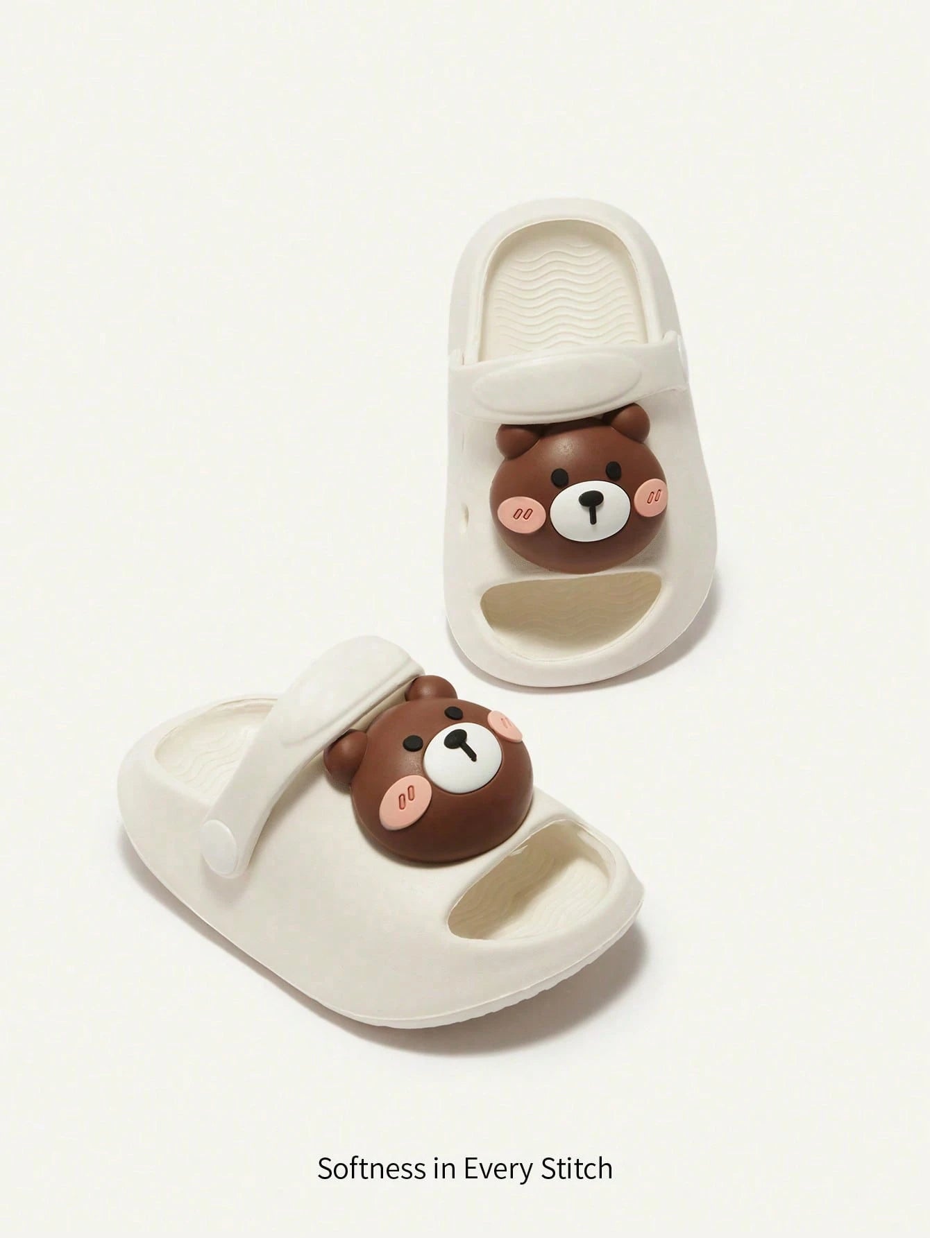 Cozy Pixies Cute Bear Pattern Soft Comfortable Anti-slip Baby Sandals