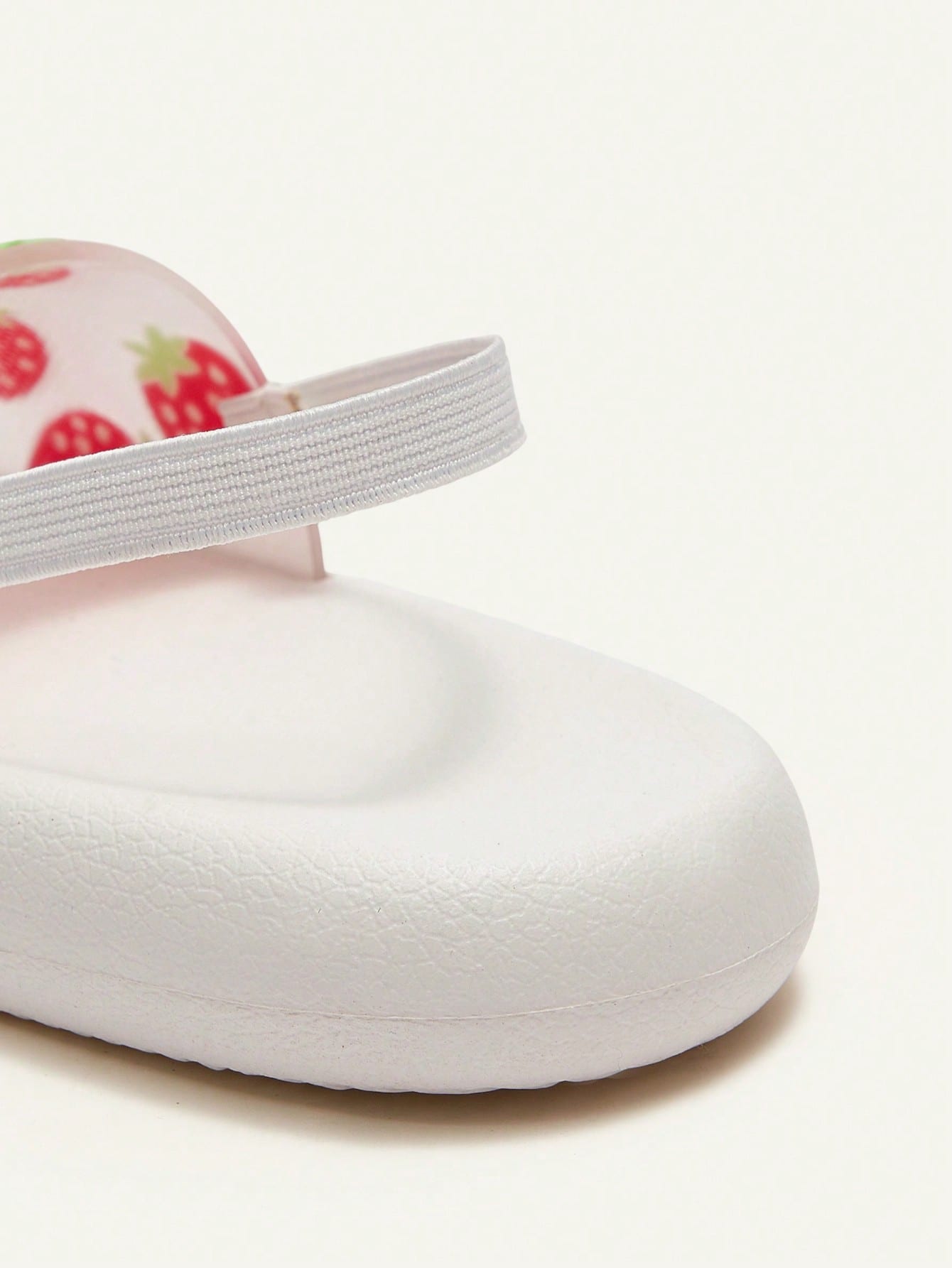 Casual Basic Strawberry Pattern Design Girls Flat Baby Slippers