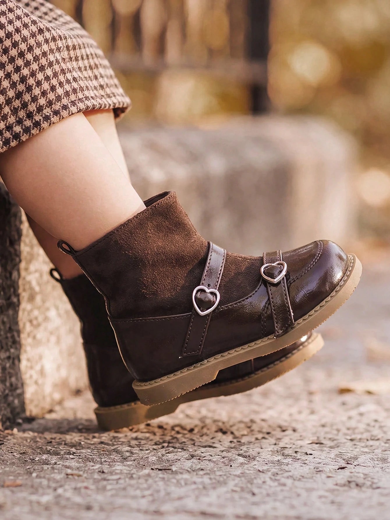 Casual Mary Jane Ankle Boots Autumn And Winter Button Boots