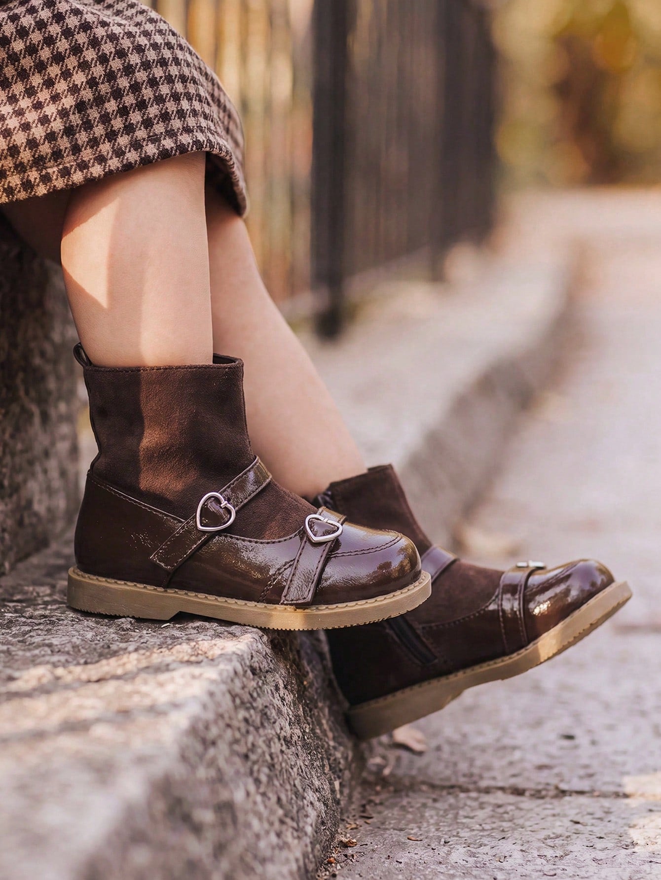 Casual Mary Jane Ankle Boots Autumn And Winter Button Boots