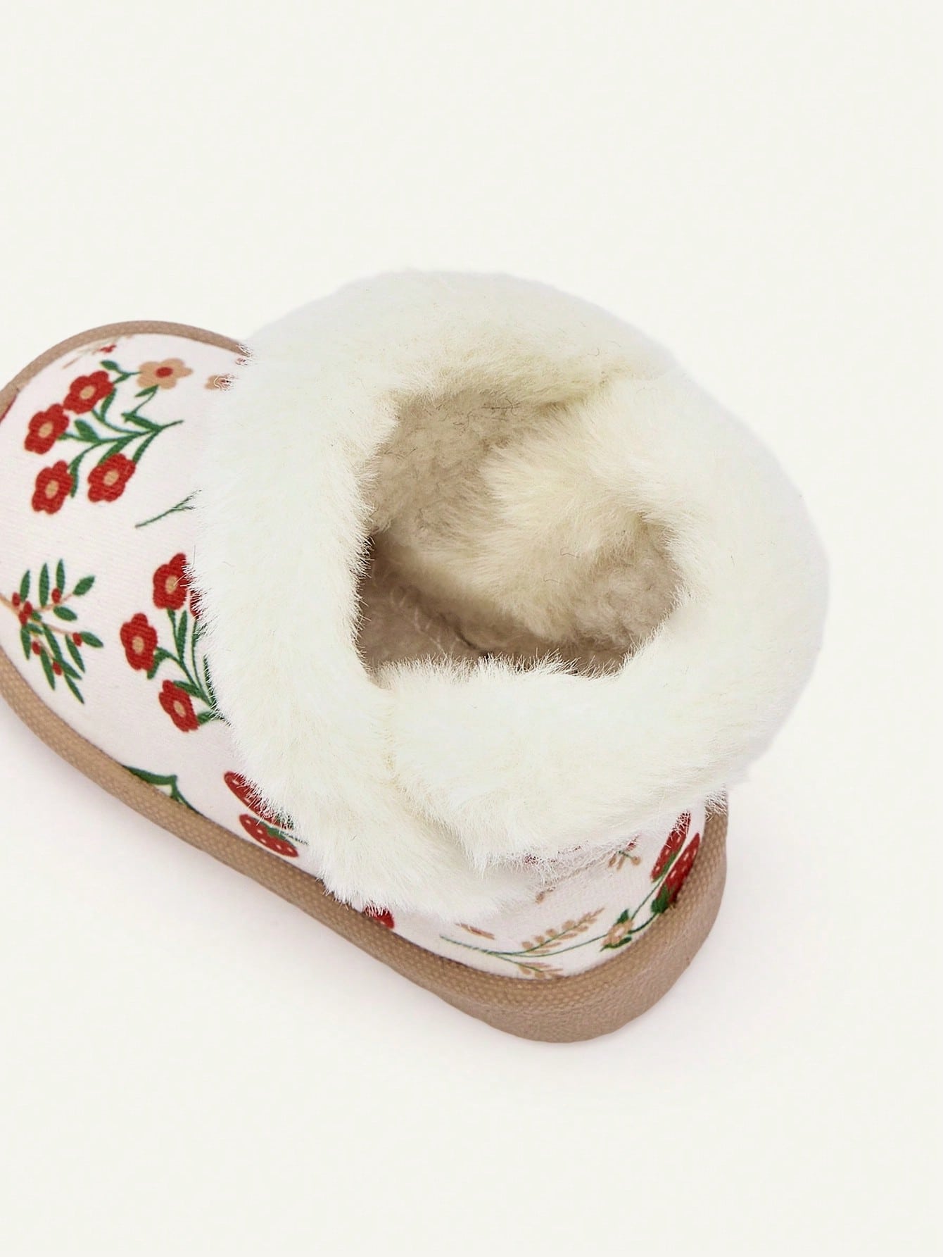 Little Flower Strawberry Cartoon Pattern Fluff Fashion Warm Comfortable Casual Snow Boots