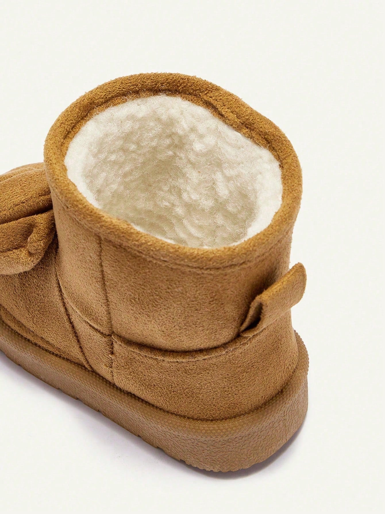 Bow Decor Round Toe Flat Comfortable Casual Slip-On Boots