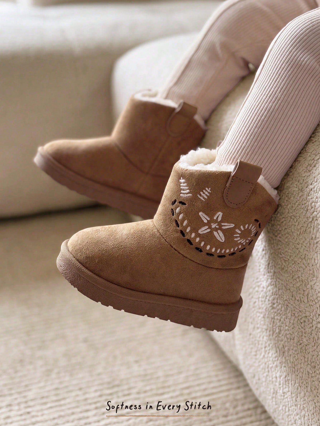 Camel Winter High-Top Snow Boots