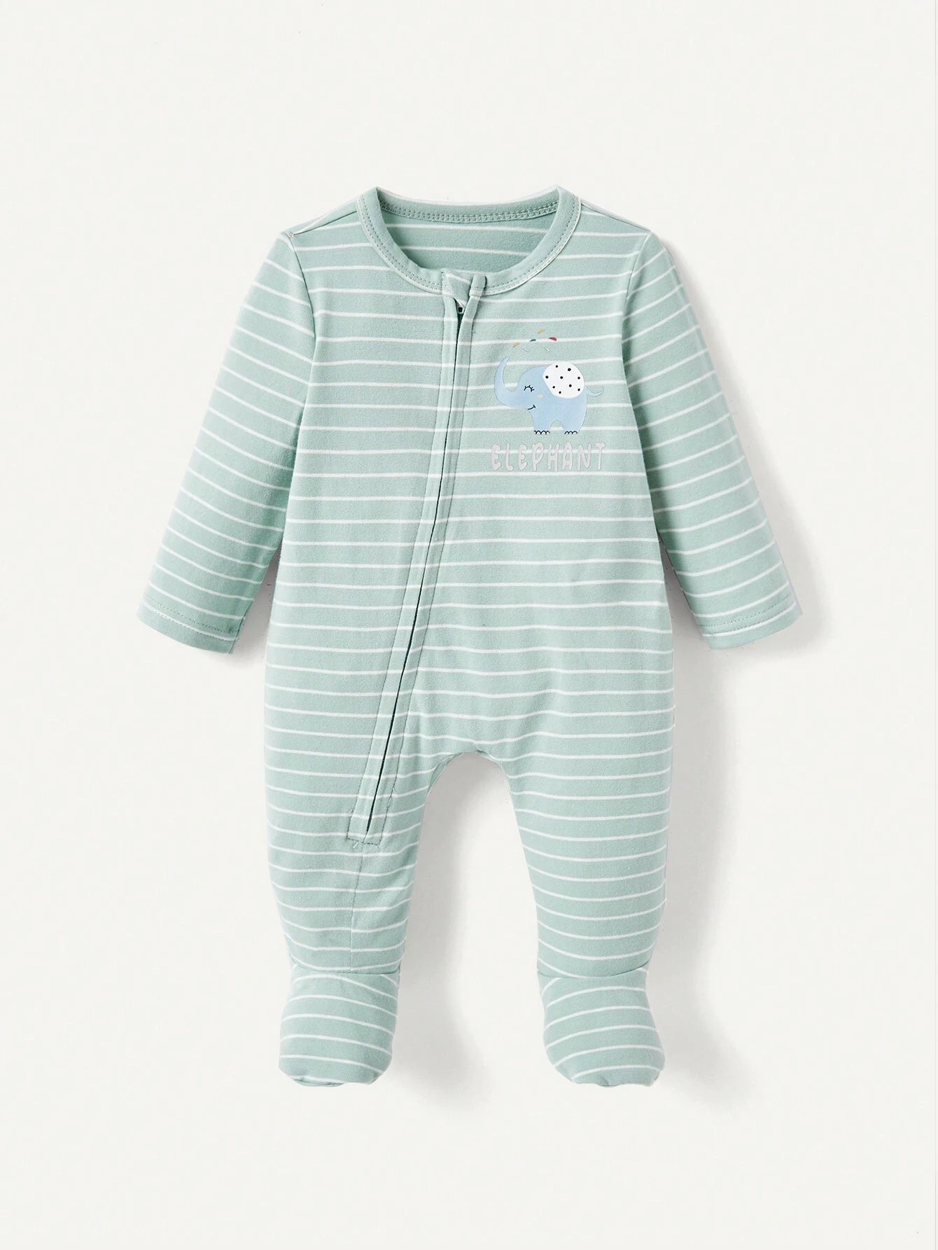 Cozy Pixies Newborn Baby Boy Cartoon Pattern Round Neck Long Sleeve Romper And Pants Set Matching Set