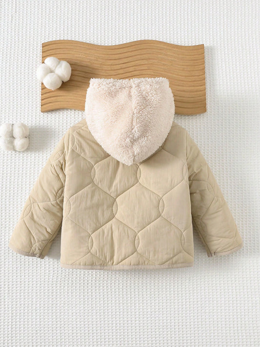 Hooded Jacket,Thermal Lined Thick Long Sleeve Jacket For Toddler Girls and Boys