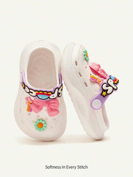 Cozy Pixies Rabbit Cute Cartoon Children Slip-On Toddler Clogs, Universal For Girls
