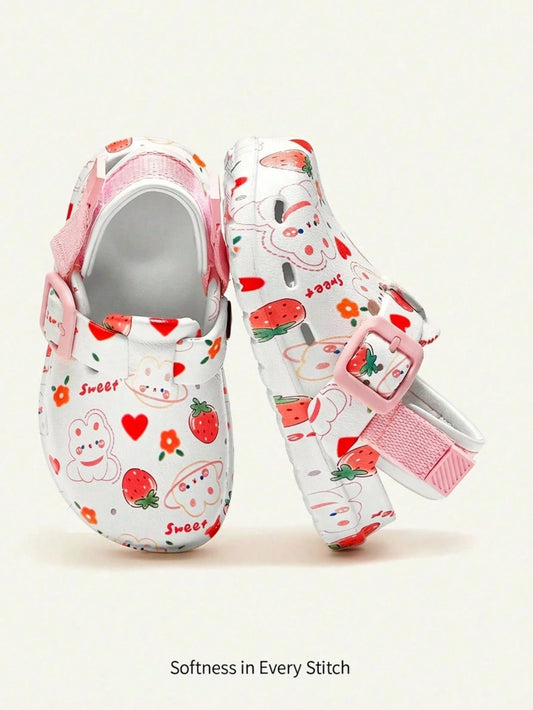 Mummy & Mee Cozy Pixies Rabbit Cute Cartoon Children Slip-On Toddler Clogs, Universal For Girls