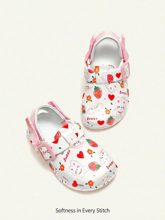Mummy & Mee Cozy Pixies Rabbit Cute Cartoon Children Slip-On Toddler Clogs, Universal For Girls