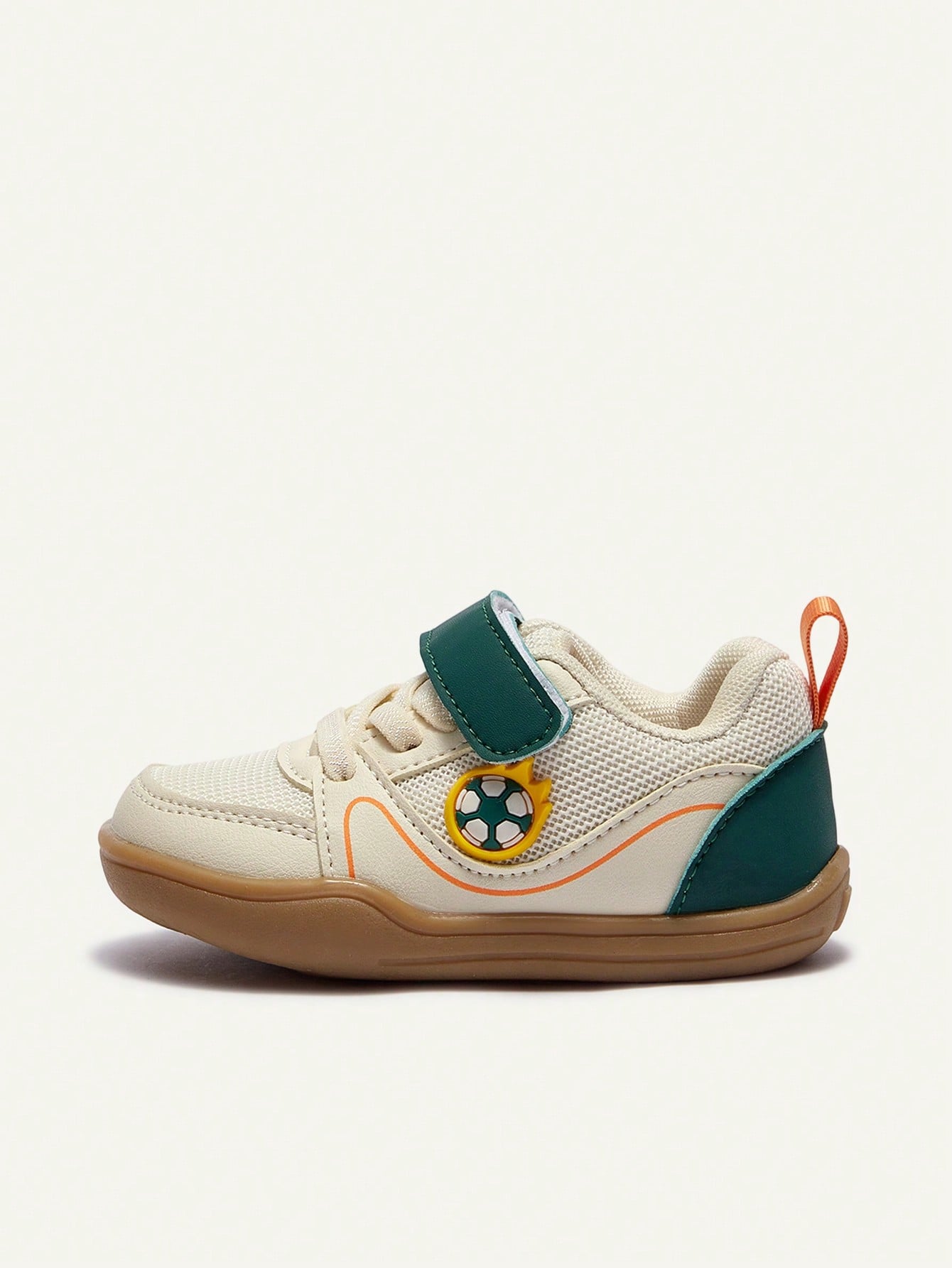 Mesh Football Brown Green Flat Bottom Baby Sneakers