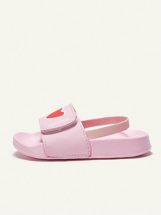 Fashionable Versatile Heart Pattern Anti-Slip Beach Sandals