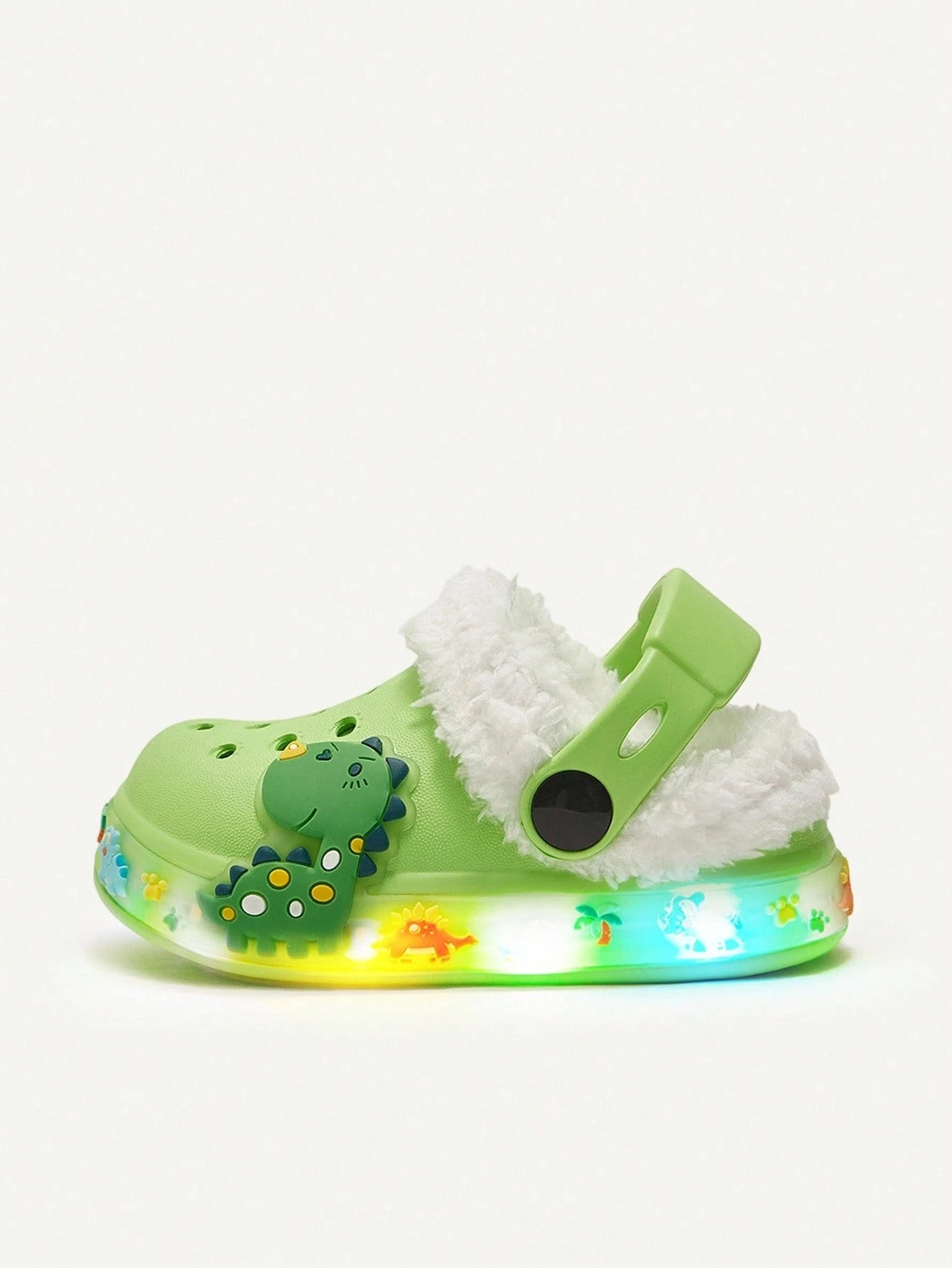 Warm Green Dinosaur Cartoon Cute Lightweight Indoor Slippers