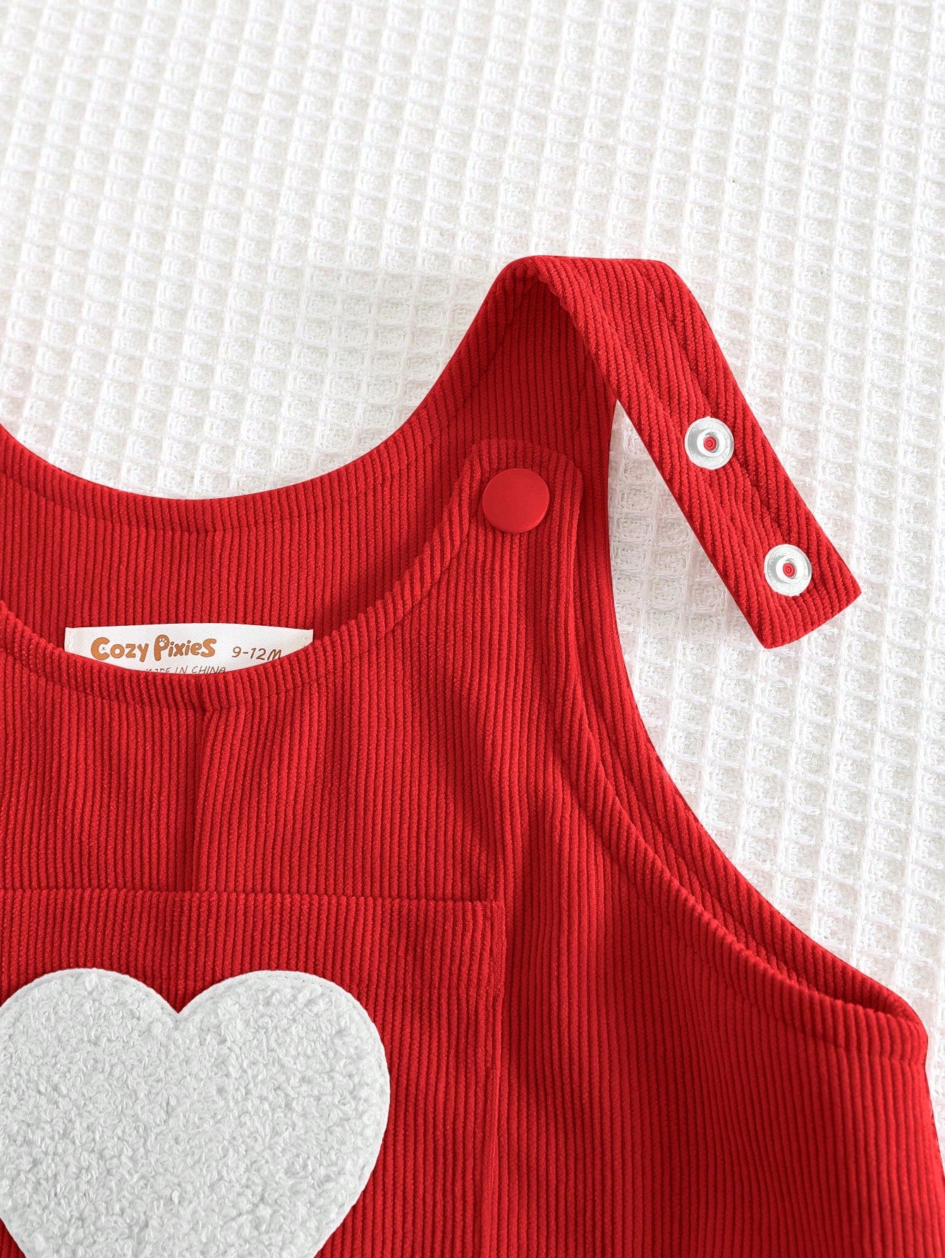 Valentine's Heart Decor Sleeveless Overall Jumpsuit