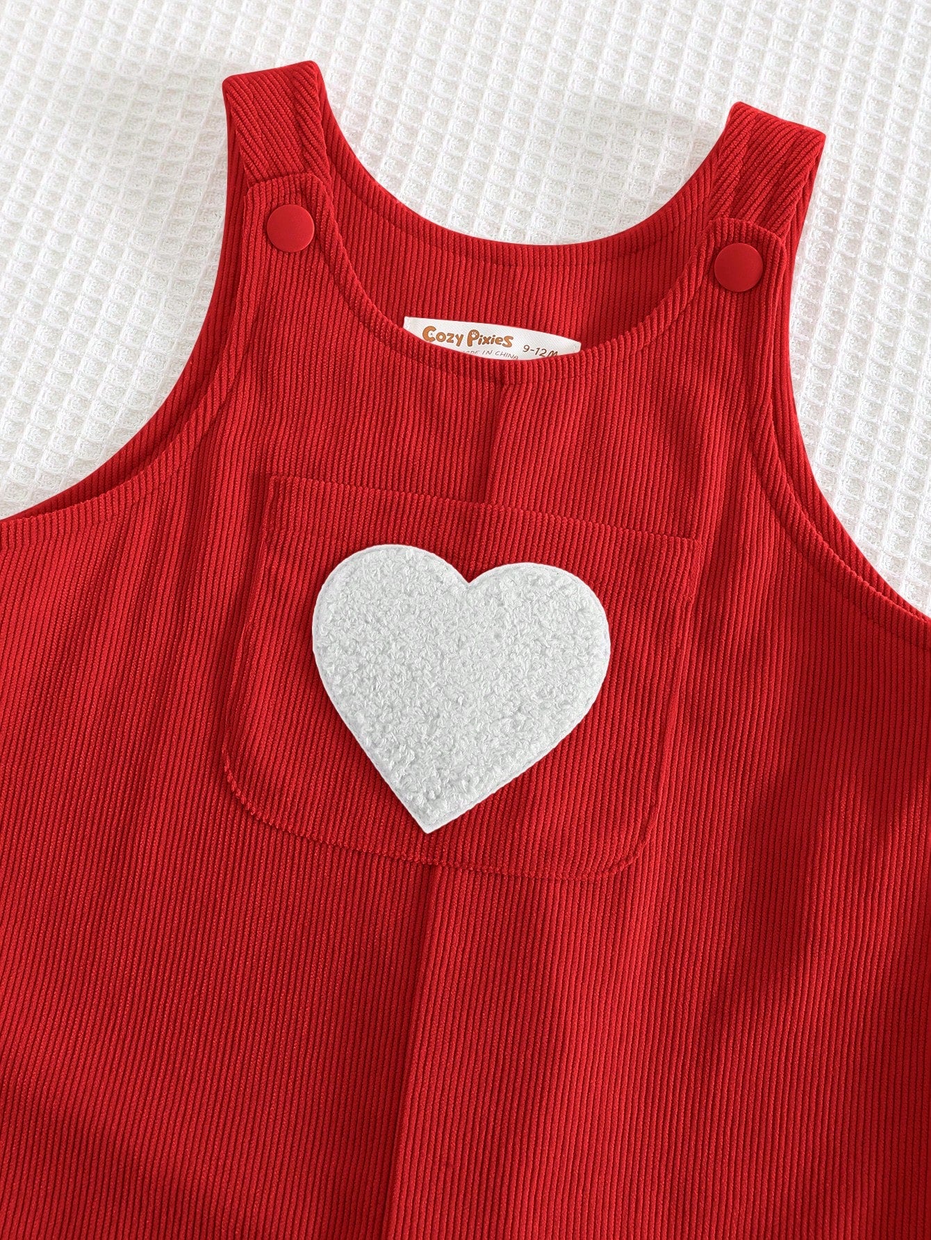 Valentine's Heart Decor Sleeveless Overall Jumpsuit