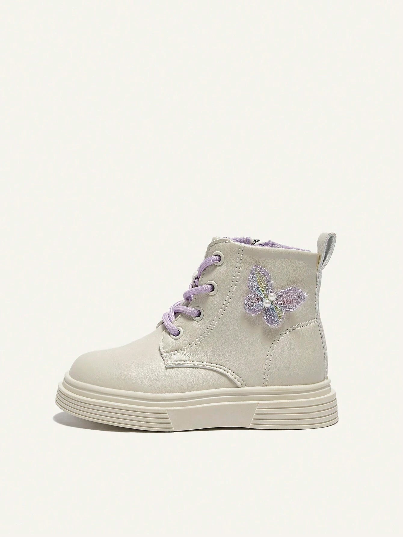 Cozy Pixies Warm Thermal Lined Fashion Casual Heart Print Princess Flat Ankle Boots