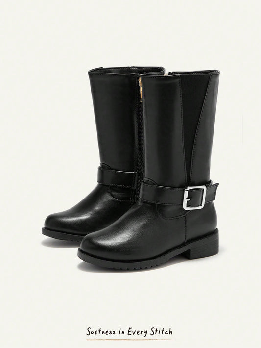 Velvet Warm Winter Buttons Little Girl Boots