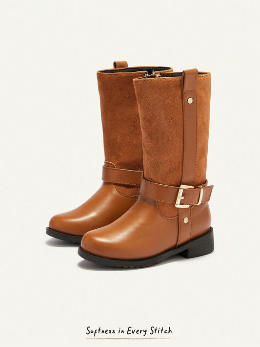 Pastoral Girl Brown Fleece Warm Winter Boots