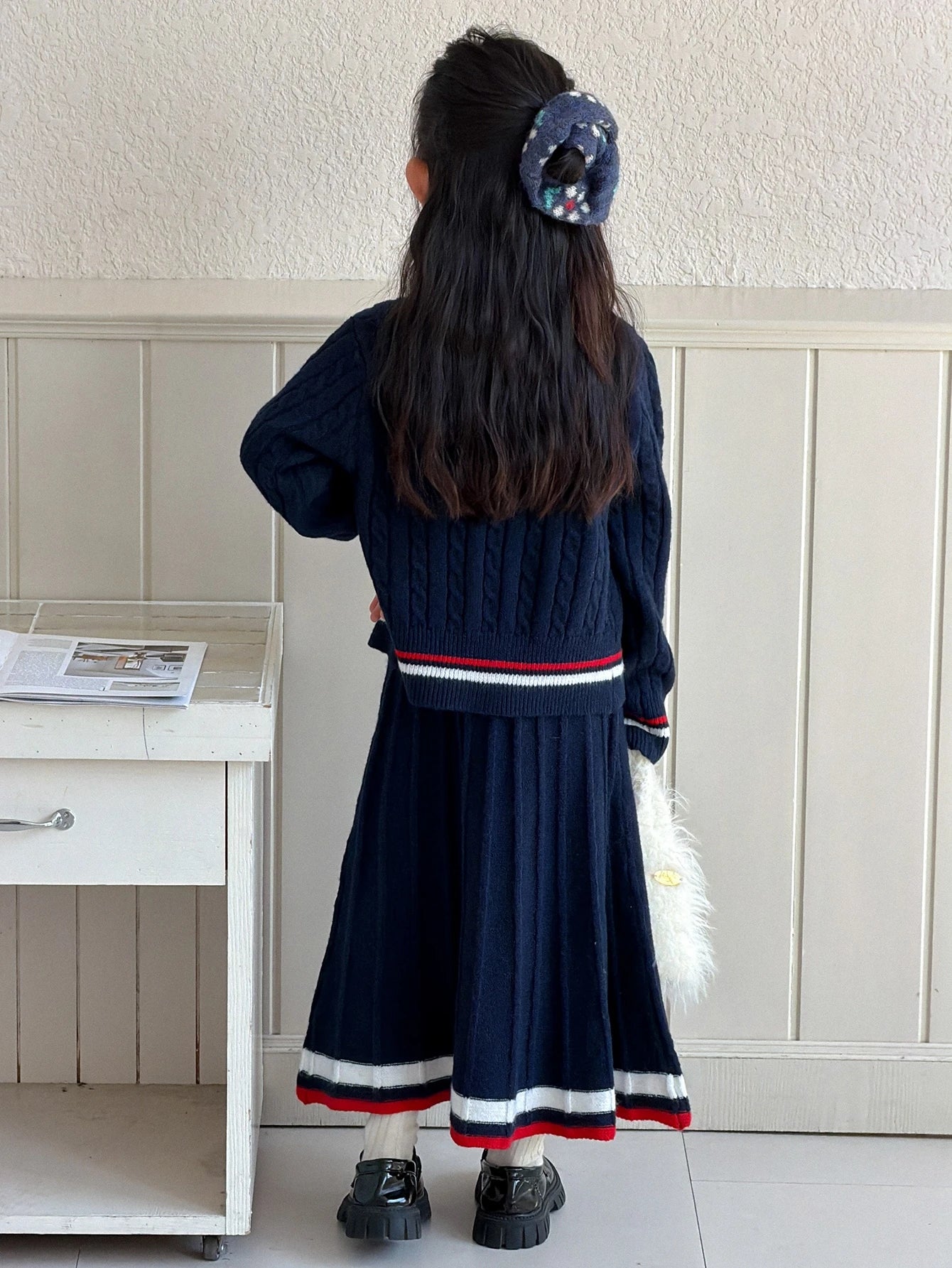 Tween Girls Sweater Set Cardigan And Dress