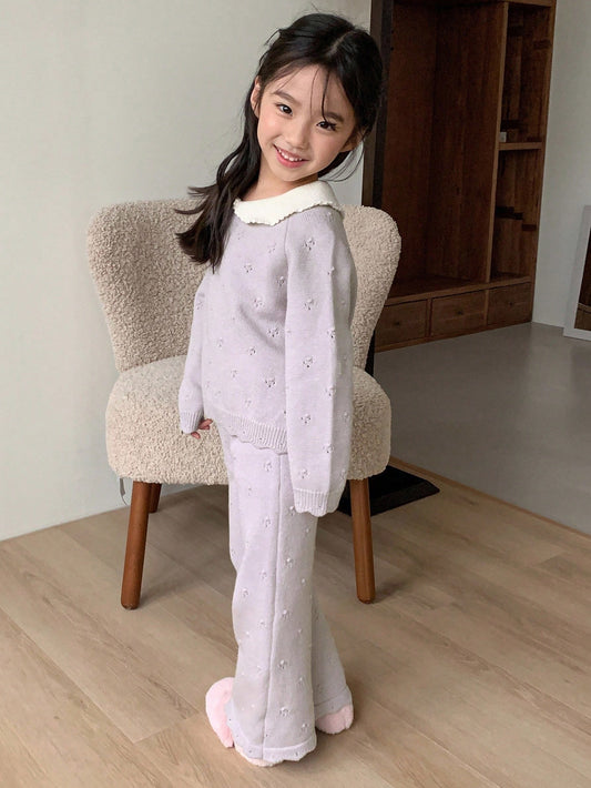 DAZY Young Girls Knit Sweater Set