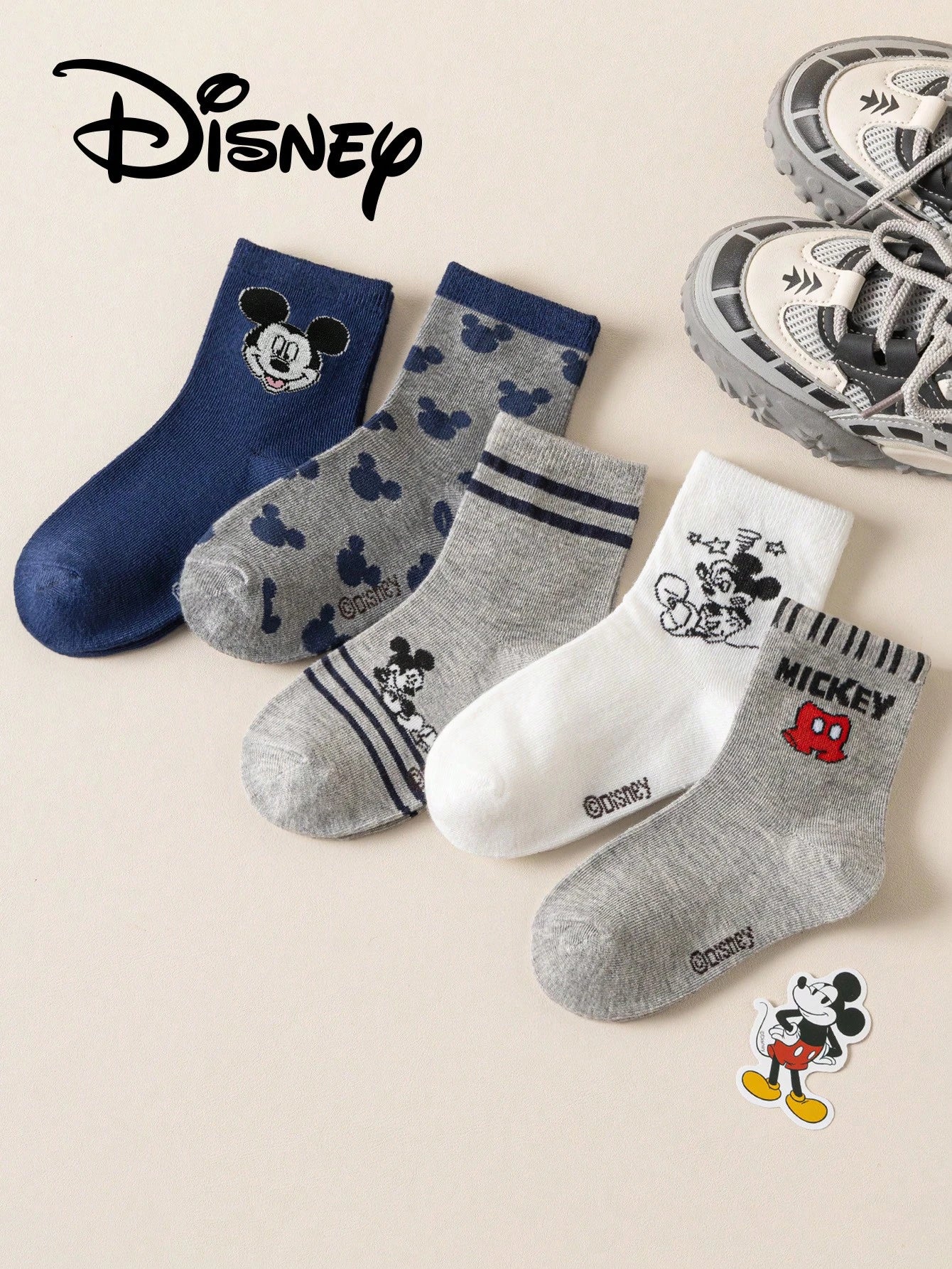 Disney 10/5/1 Pairs Children's Socks, Princess Series