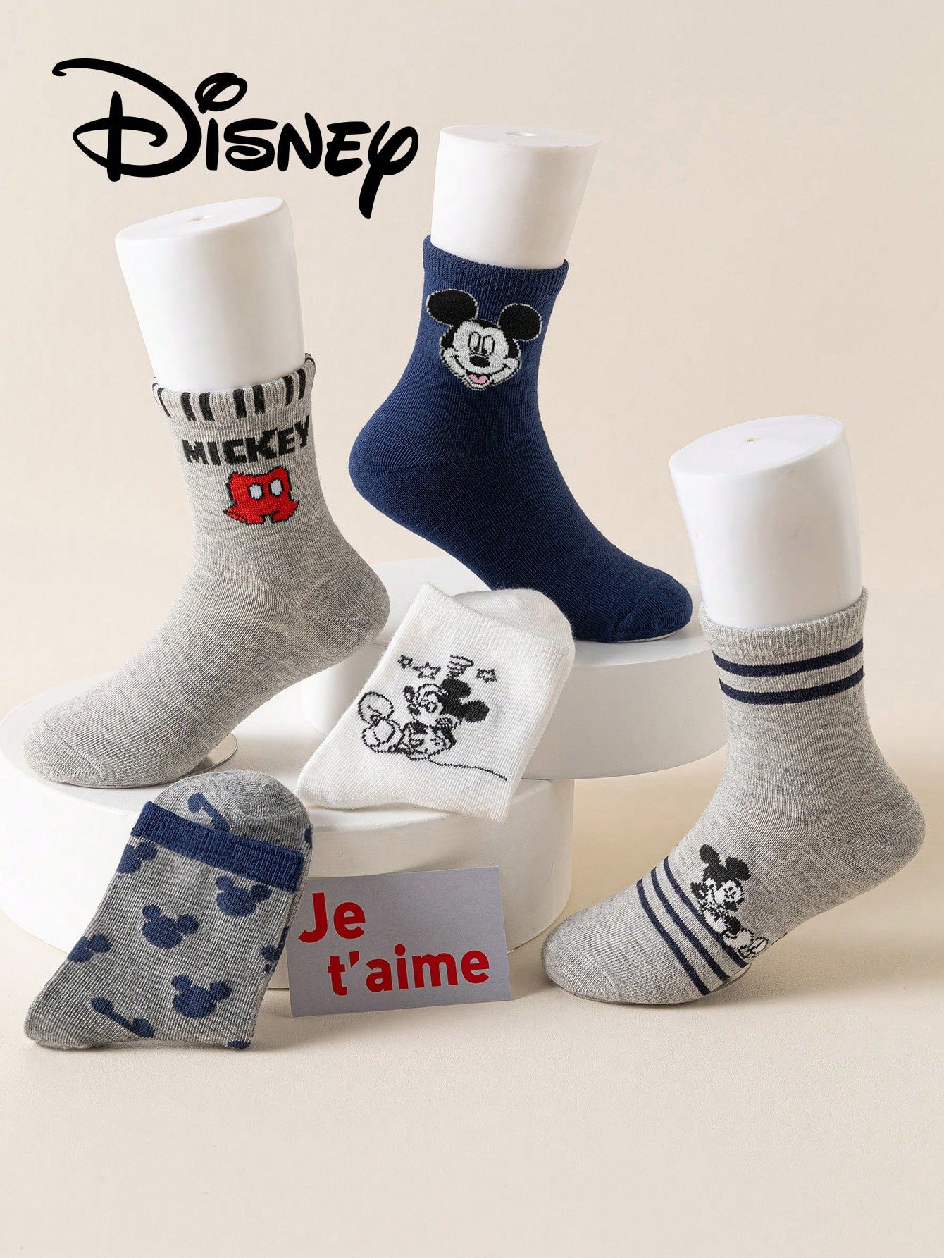Disney 10/5/1 Pairs Children's Socks, Princess Series