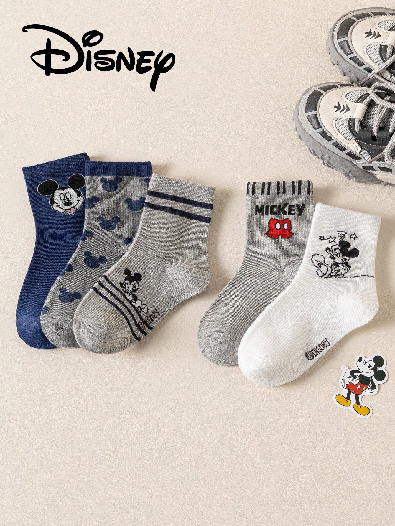 Disney 10/5/1 Pairs Children's Socks, Princess Series