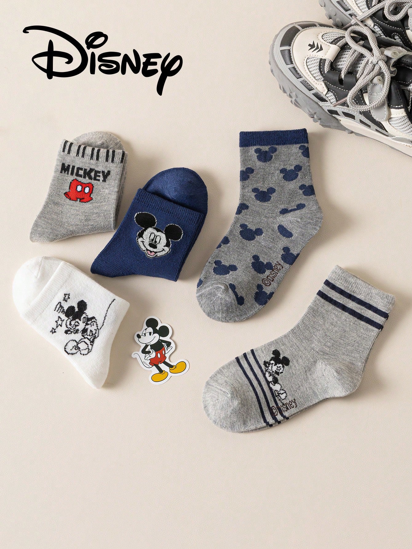 Disney 10/5/1 Pairs Children's Socks, Princess Series