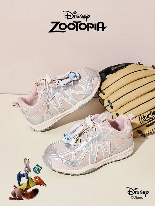 A Pair Of Disney Genuine Co Branded Zootopia2 Children's Sports Shoes Pink