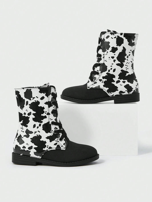 Patchwork & Graffiti Design Street Style Waterproof And Breathable Shoes For Girls