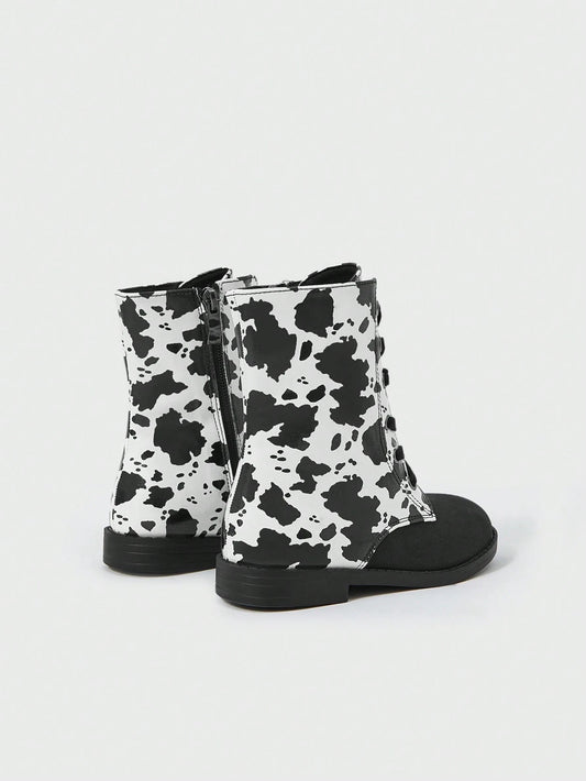Patchwork & Graffiti Design Street Style Waterproof And Breathable Shoes For Girls