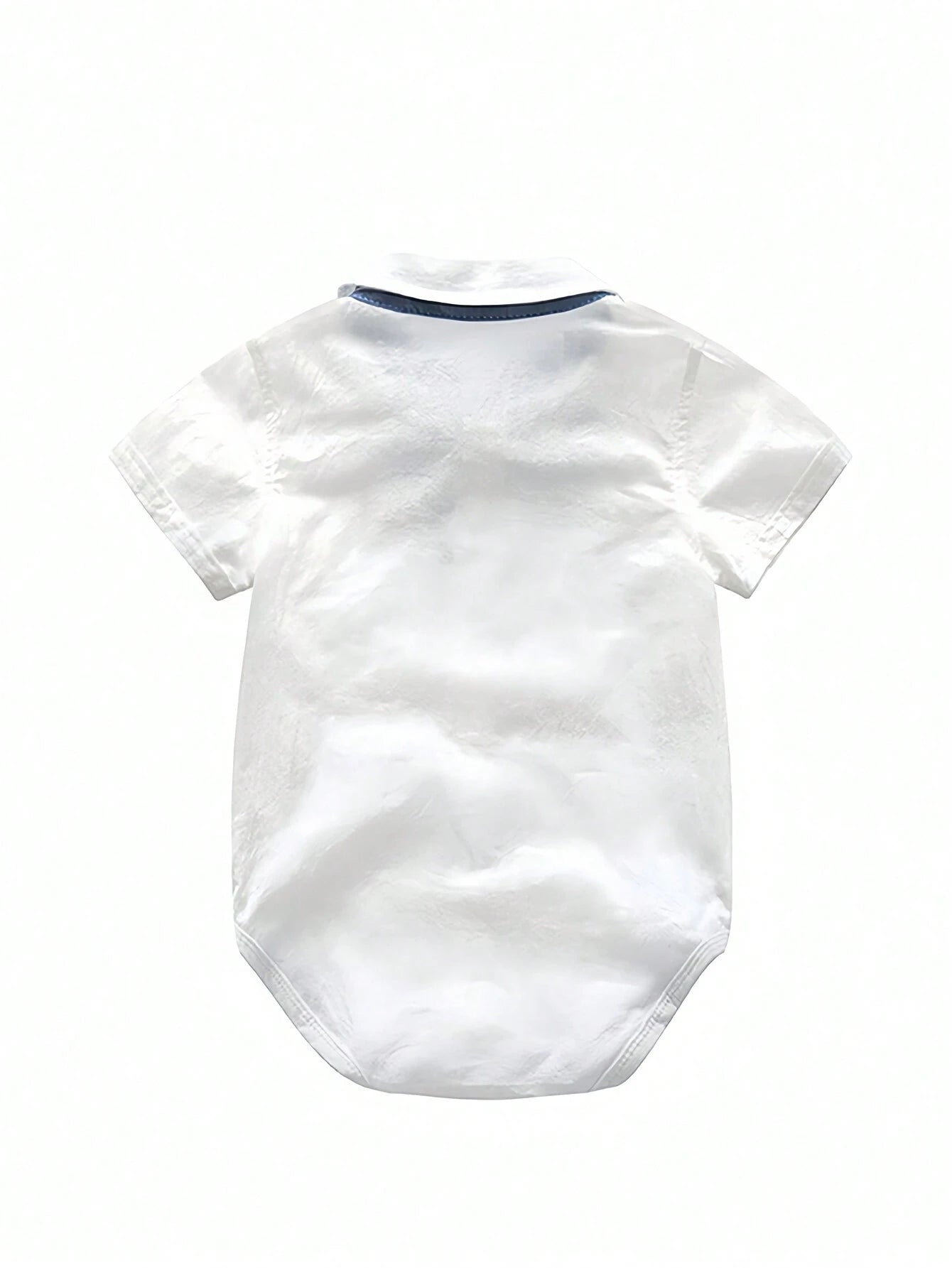Baby Boy Solid Color Lightweight Short Sleeve Bodysuit With Suspenders Shorts Set