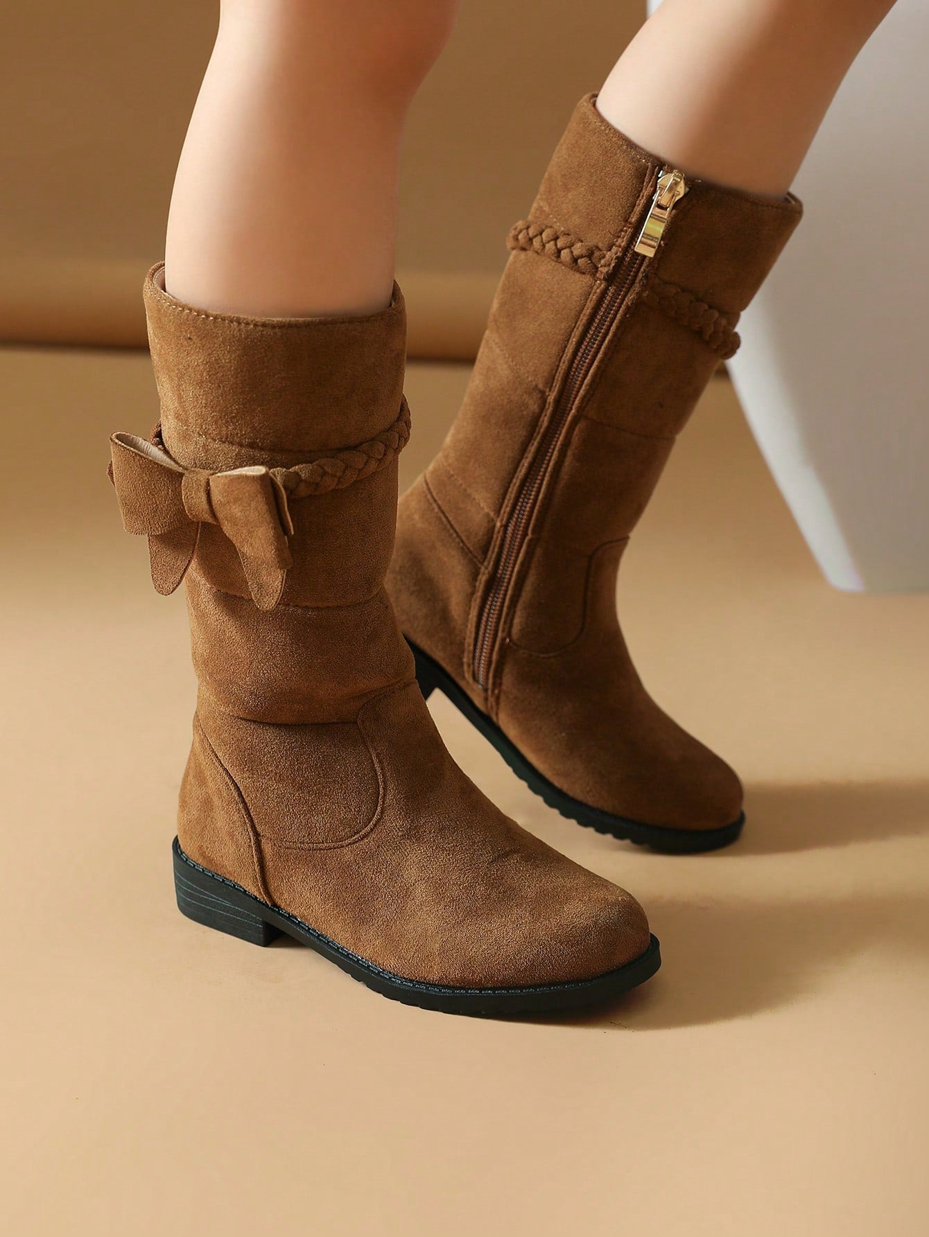 Girls Brown Boots, Children Shoes, Girls Boots