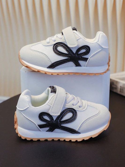Girls Casual Sports Sneakers Kids Breathable Soft Sole Anti-Slip Trainers Black