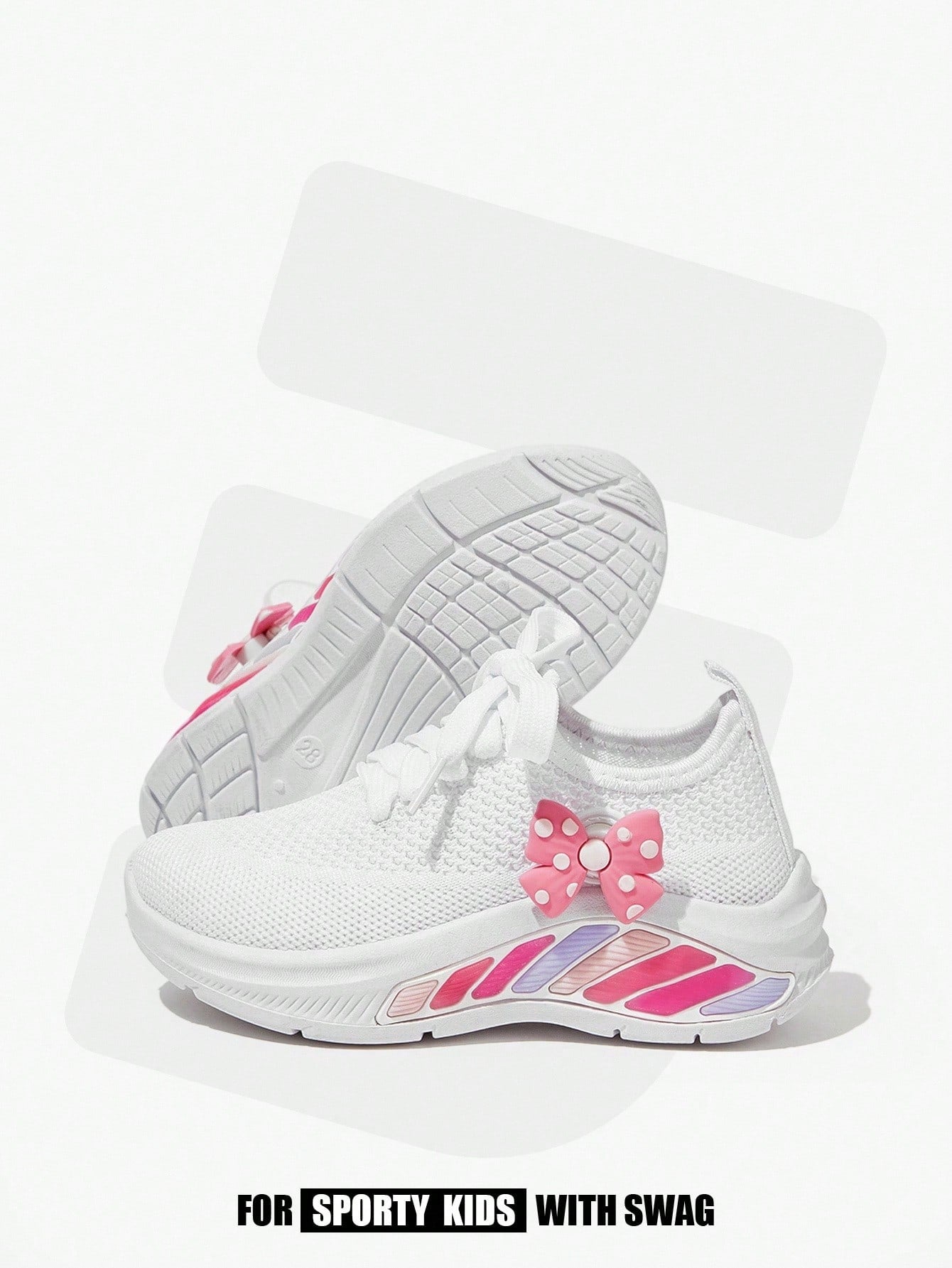 Bow Flat Breathable, Soft Lace-Up Running And Student Shoes