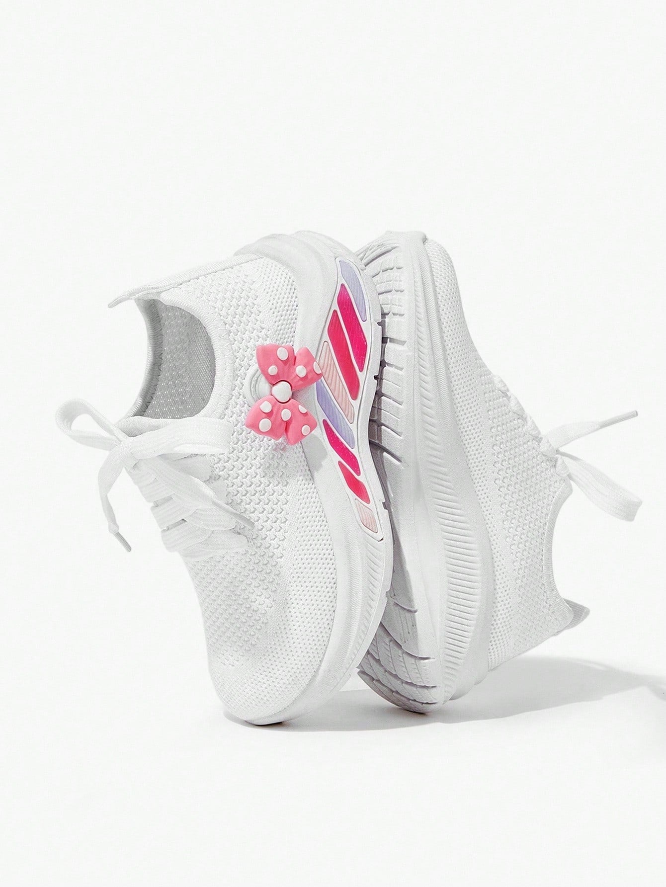 Bow Flat Breathable, Soft Lace-Up Running And Student Shoes